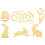 Zoyueyie 6pcs Cupcake Toppers Easter Party Cake Picks Birthday Party Cupcake Decoration